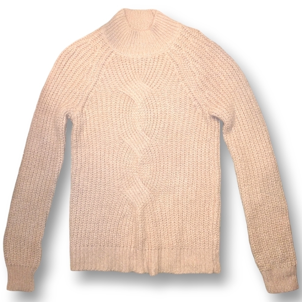 Calvin Klein Pullover Mock Turtleneck Cable Knit Sweater XS - Picture 3 of 12